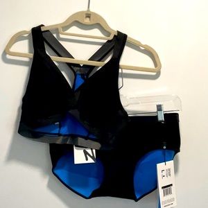 NEW Large Black & Blue Zhik Bikini Set (top & bottom)